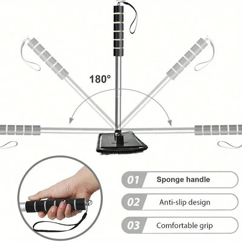 Automobile Windshield Water Scraping Telescopic Automobile Glass Wiper Auto Cleaning Tools Window Cleaning Brush Cleaning Cloth