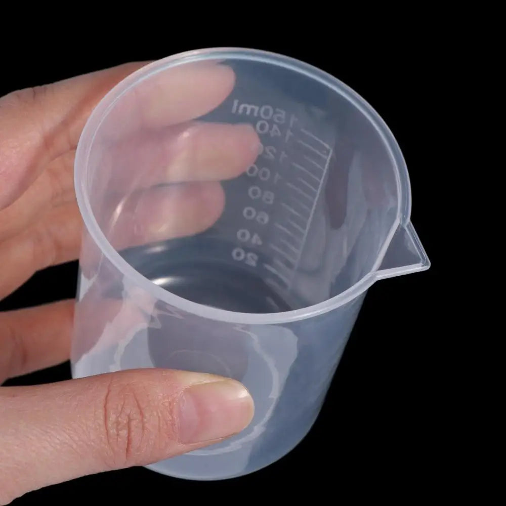 Portable Reusable Thickened Plastic Transparent for Kitchen Laboratory Test Mixing Cups Measuring Cup Graduated Cylinder Beaker