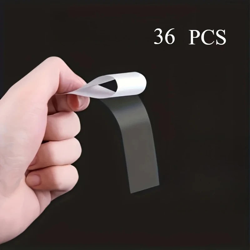 36pcs Skin Friendly Invisible Double Sided ClothingTape Anti-slip Adhesive Strips for Bra Strap Dress Anti-exposure Garment Tape