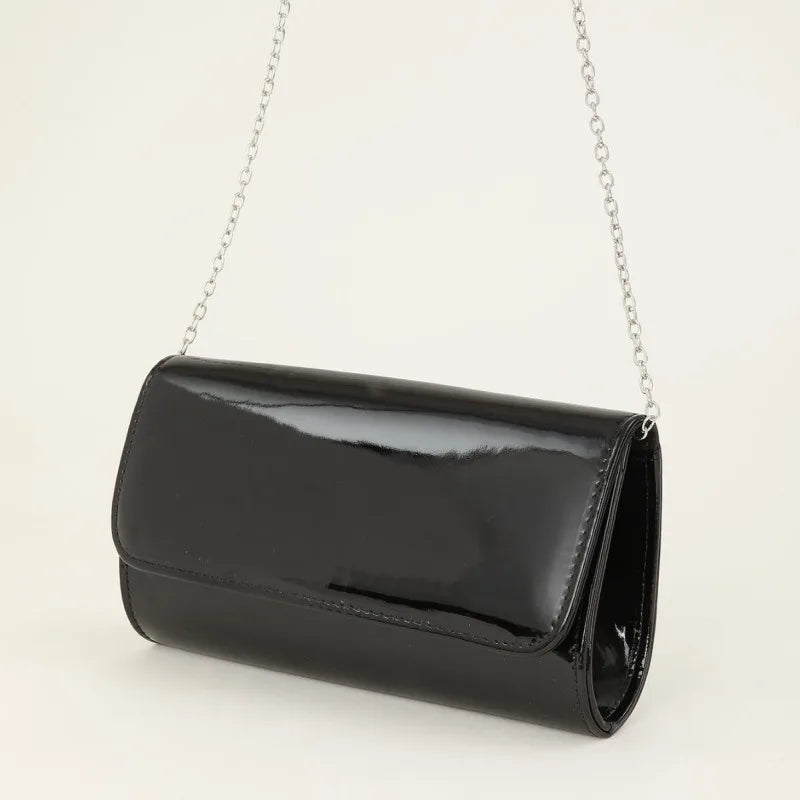 Luxy Moon Women Leather Clutch Bags Apricot Party Handbags Fashion Ladies Solid Color Crossbody Chain Purses Z703