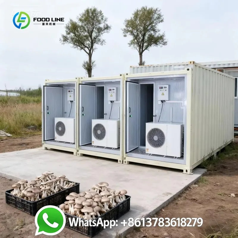 Customized 40ft Steel Smart Mushroom Farm Motor Driven Automated Climate Control High Yield Bag Cultivation Indoor Agriculture