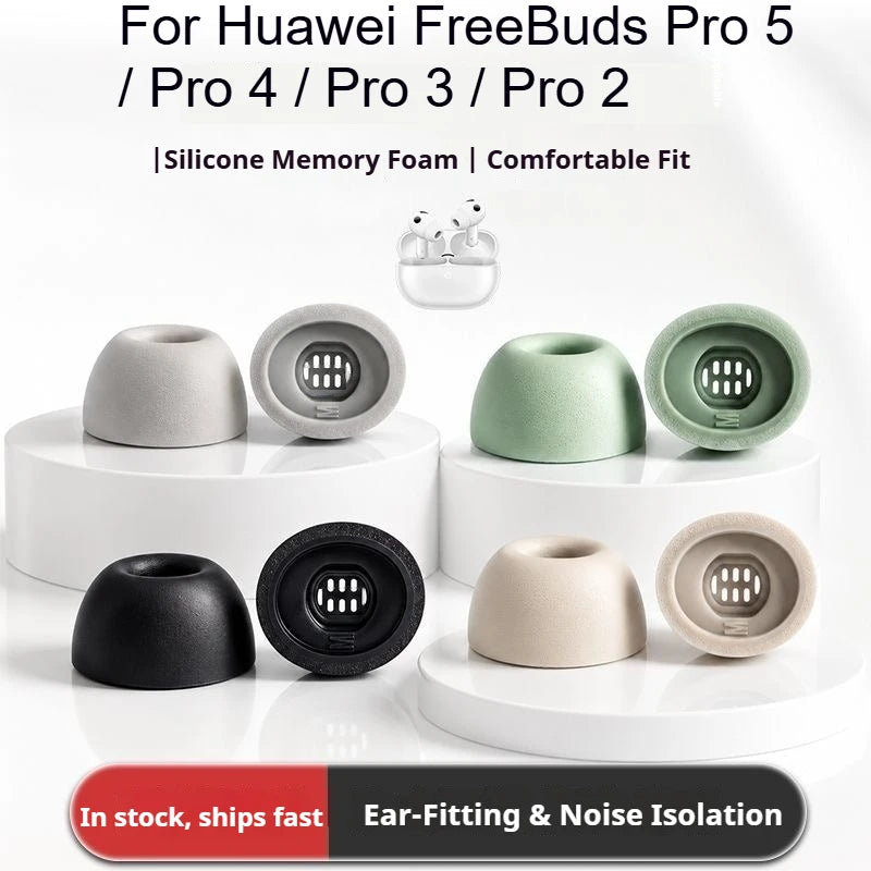 Memory Foam Ear Tips for Huawei FreeBuds Pro 5/ Pro 4 / Pro 3 / Pro 2 Wireless Bluetooth Earphone Case Earbuds Silicone Ear Cap