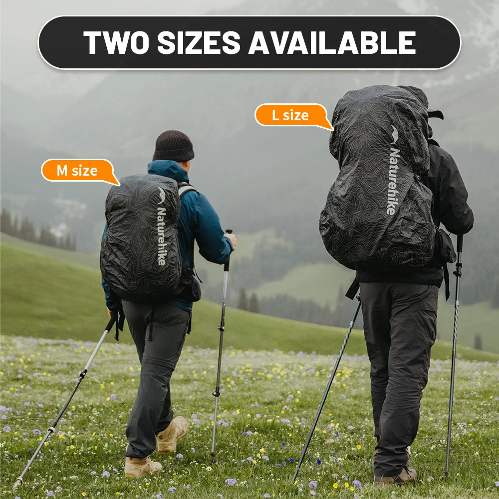 Naturehike Sneaking 2.0 Reflective Backpack Rain Cover Outdoor Climbing Hiking Dustproof Waterproof Schoolbag Casing For 30-60L