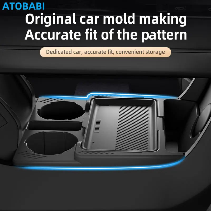 Car Storage Box For Great Wall GWM Haval H7 Dargo Big Dog 2024 Central Control Armrest Box Under Layer Organize Silicone Storage
