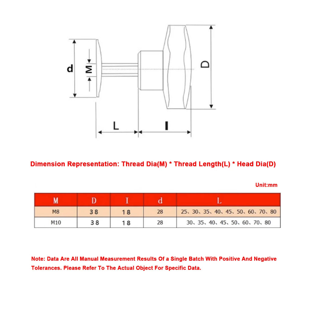 Plum Blossom Adhesive Head With Pressure Plate Handle Screw Adjustable Tightness Screw M8M10