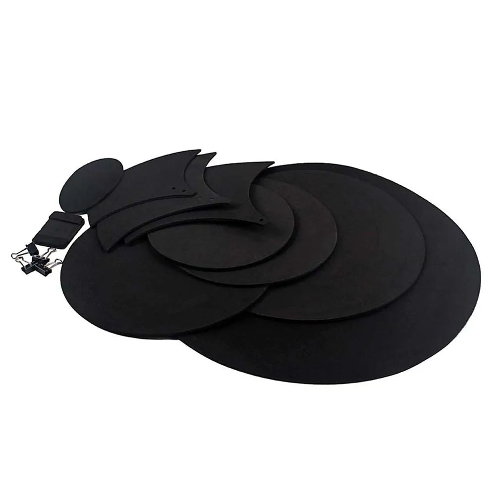 14Pcs Drum Mute Pads Sponge Silencer Drumming Practice Foam Pad Cymbal Mute Pad Belt Mat Musical Percussion Instruments Drum Pad