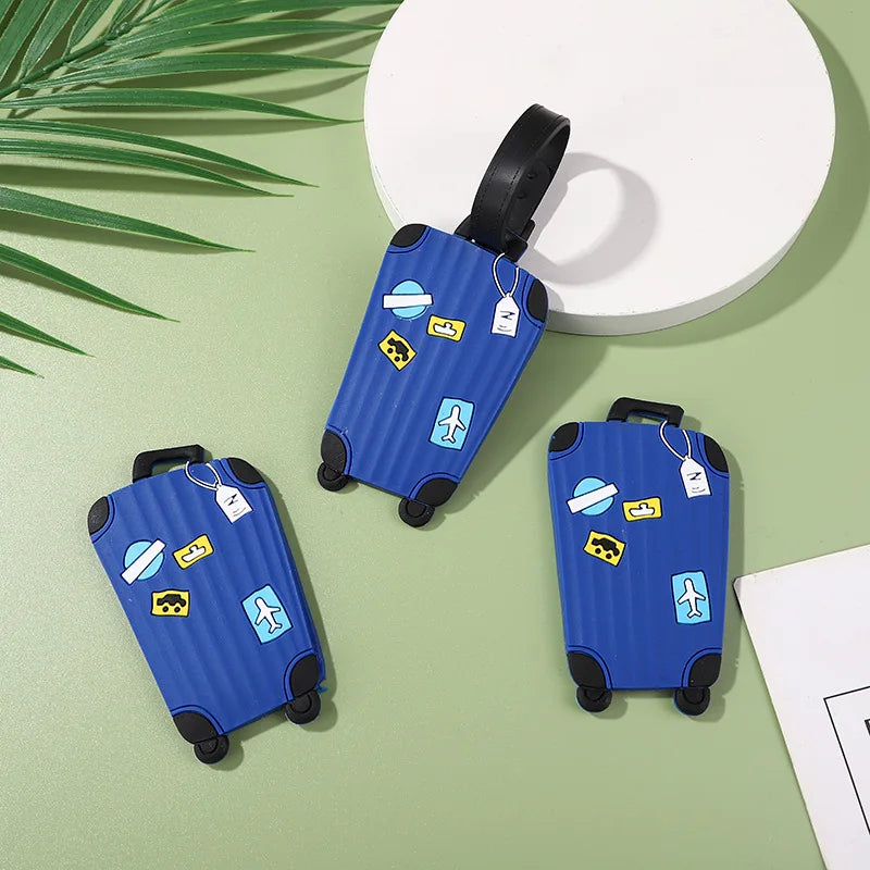 1PC Women Men Luggage Tag Travel Accessories Silicone Suitcase Address Label Baggage Boarding Bag Name ID Address Holder Tags