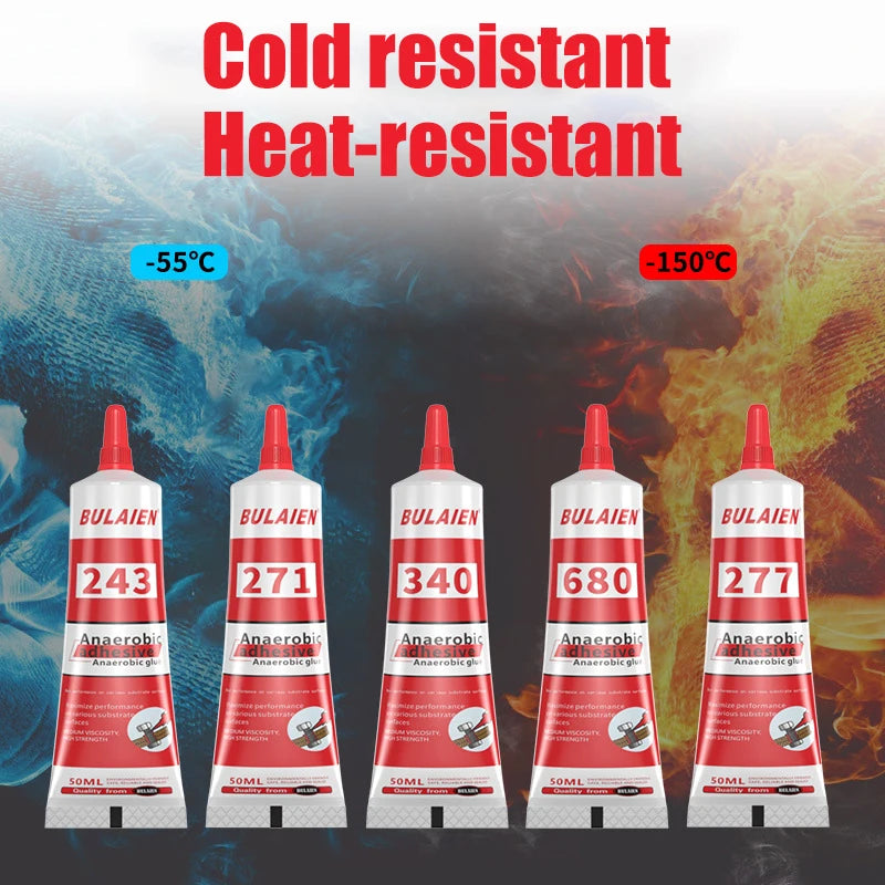 50ml Threadlocker Screw Glue Quickly Cured Thread Locking Agent Anaerobic Adhesive Corrosion-Resistant Anti-Loosening Glue