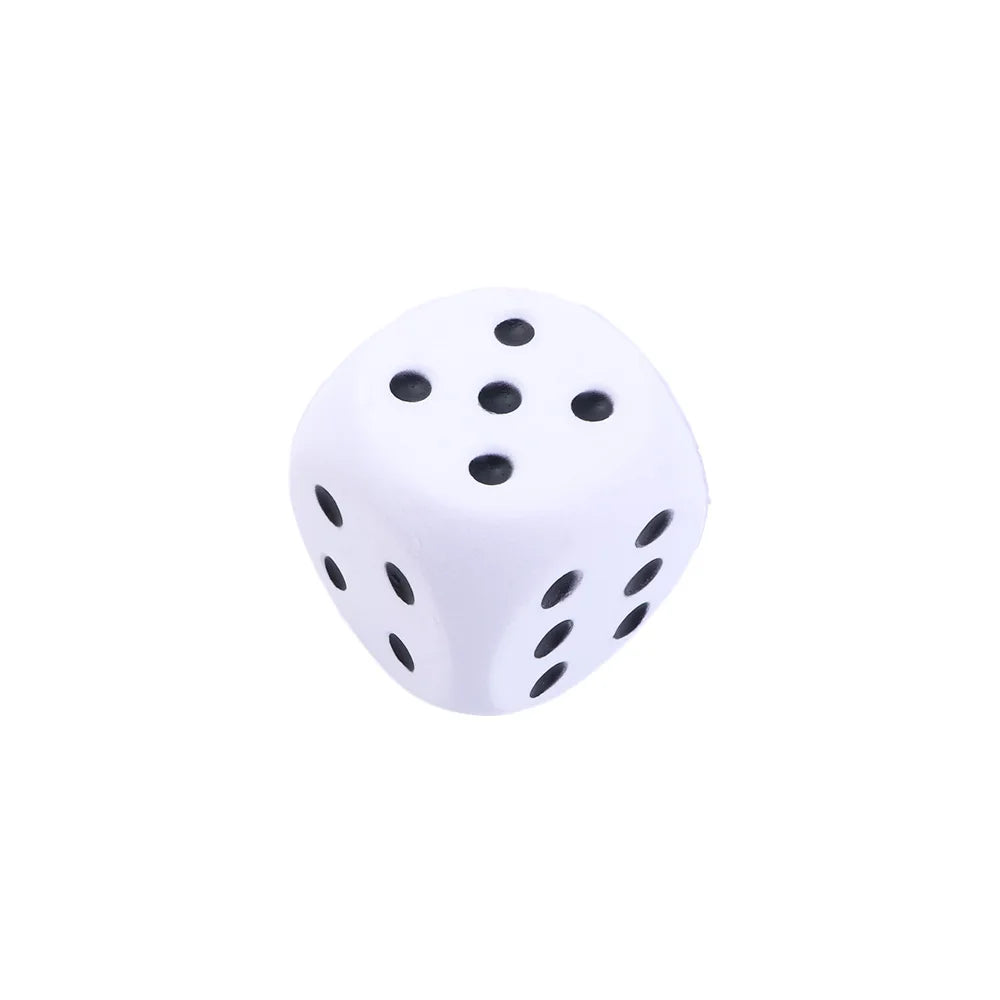 1PCS Big Sponge Dice Soft and Elastic Toys Color Solid Point Dice Side Length 6cm Cognitive Amusing Props