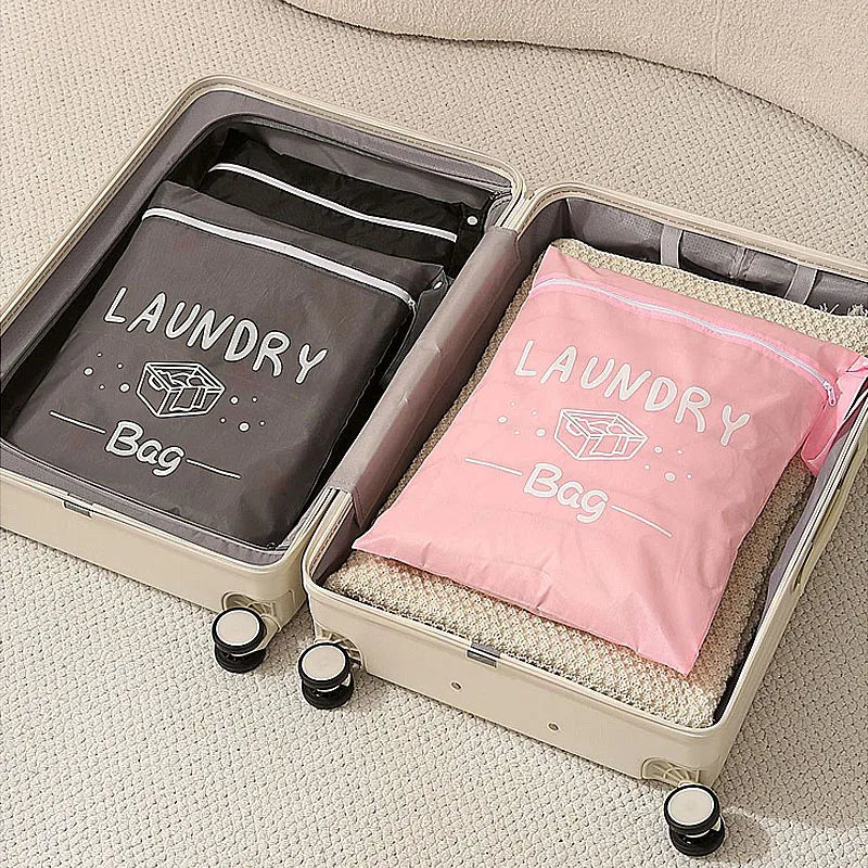 Large Capacity Waterproof Travel Laundry Bag Wet Dry Organizer Pouch with Zipper Hanging Strap Portable Storage Bag