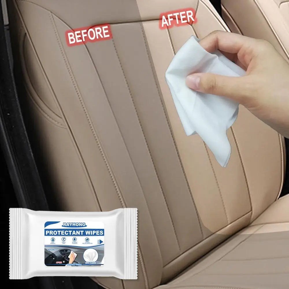 10Pcs/Pack New Dashboard Seat Disposable Car Interior Cleaning Wipes Cleaner Auto Washing Towel