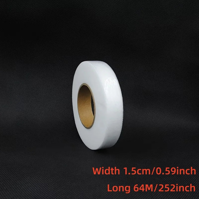64M Fusible Tape Roll, 150°C White Heat Activated Adhesive for Fabric, Clothes, Jeans, T-Shirts, Curtains