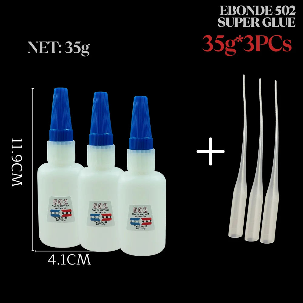 502 Super Glue Cyanoacrylate Instant Strong Quick Dry Adhesive for Caremic Plastic Crafts Jewelry Toys Shoes 10/20/35/50/100g