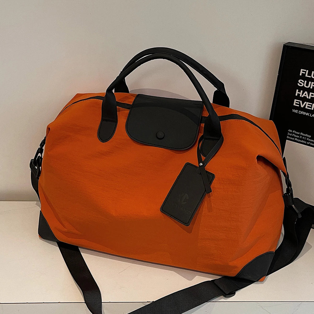 Short-Distance Travel Bag, Women's Sports and Fitness Bag, Business Trip Travel Crossbody Lightweight Luggage Bag, Large-Capacity Swimming Tote Bag
