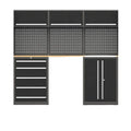 Sturdy High Quality Steel Tool Cabinet With Drawers With Double-door  And Wall Cabinet With Pegboard For Workshop