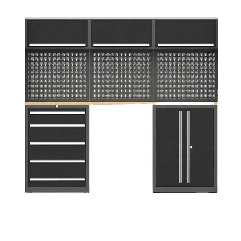 Sturdy High Quality Steel Tool Cabinet With Drawers With Double-door  And Wall Cabinet With Pegboard For Workshop
