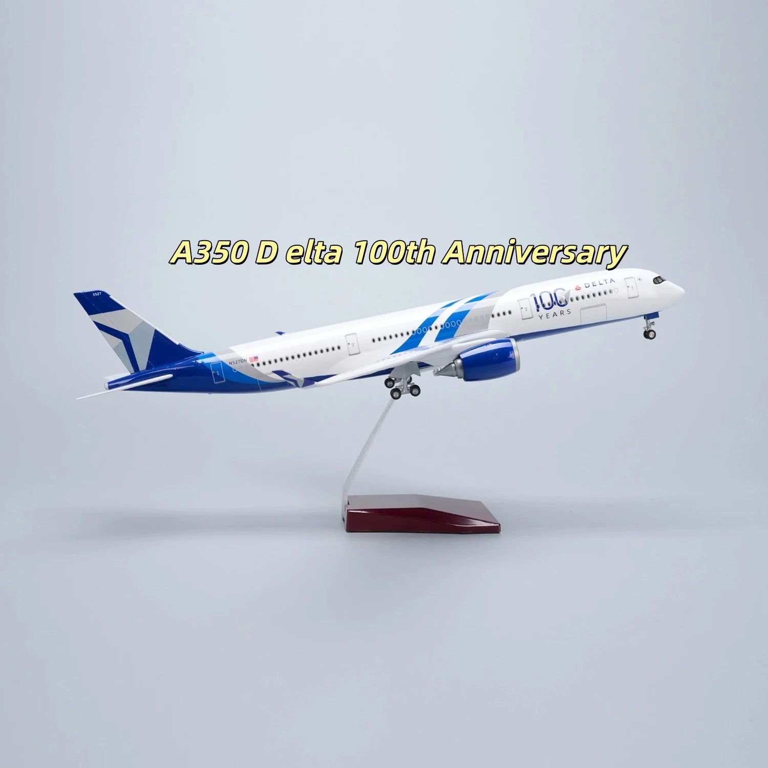 47CM Miniature Airplane 100 Years Series Lufthansa Plane Model B787 B747 A380 A350 DELTA Collectible Scale Aircraft Resin Gift