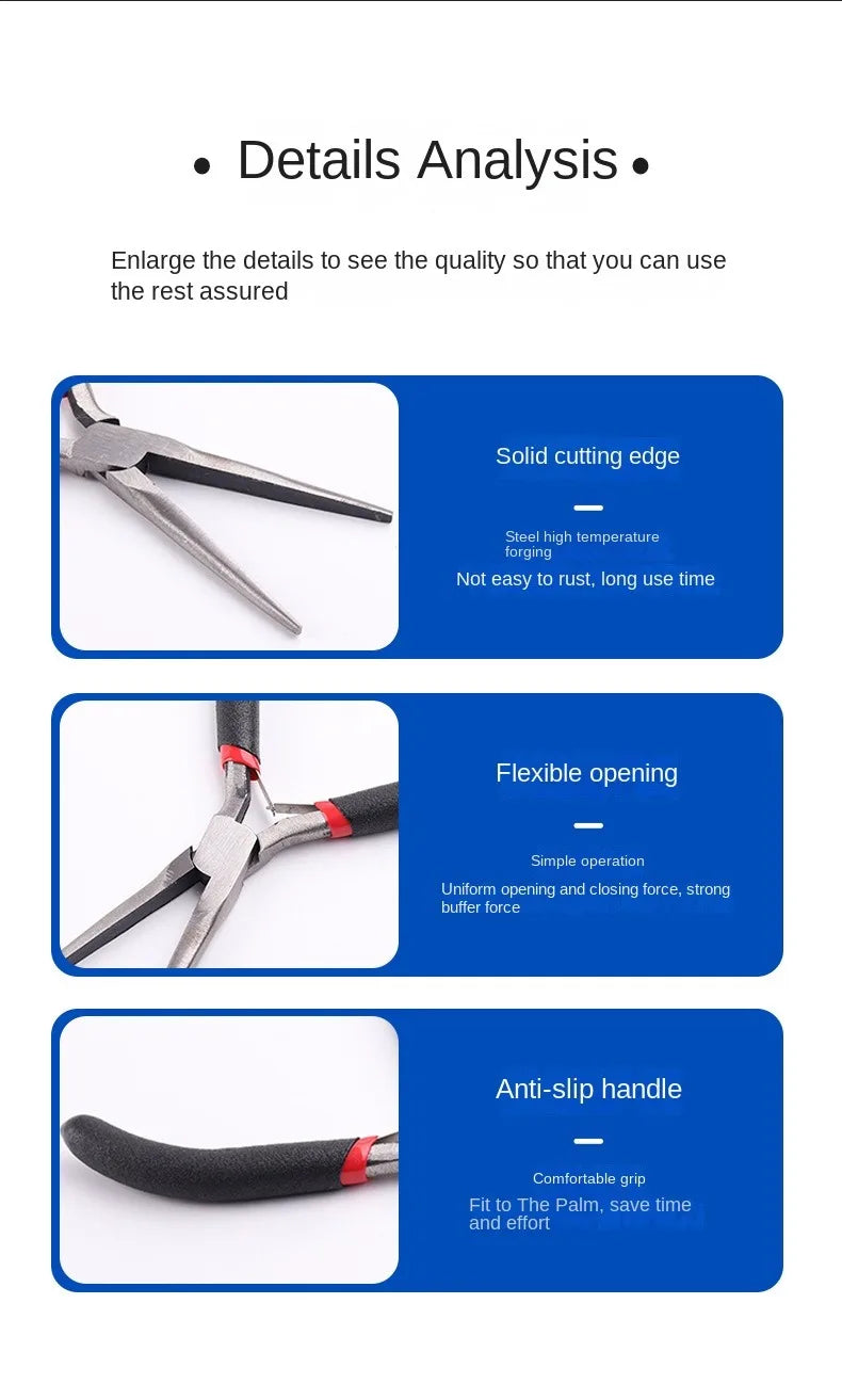 Multi tool Long Nose Plier Needle Nose Plier Forceps Repair Hand Tool