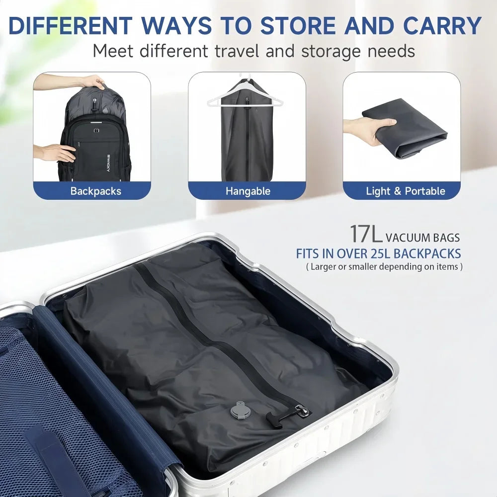 Travel Accessories Compression Bag Clothes Vacuum Storage Bags Reusable Luggage Suitcase Space Saver Clothing Packaging Bag