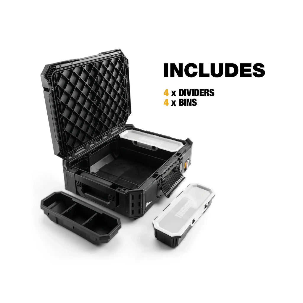 TOUGHBUILT TB-B1-B-30 StackTech Tool Box Multi-functional Maintenance Parts Box Stackable Toolbox Toughbuilt Tool Accessories