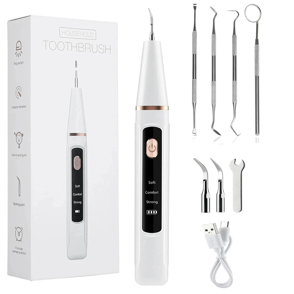 Ultrasonic Tooth Cleaner Dental Scaler Calculus Remover Plaque Tartar Eliminator Dental Stone Removal Teeth Cleaning Tools