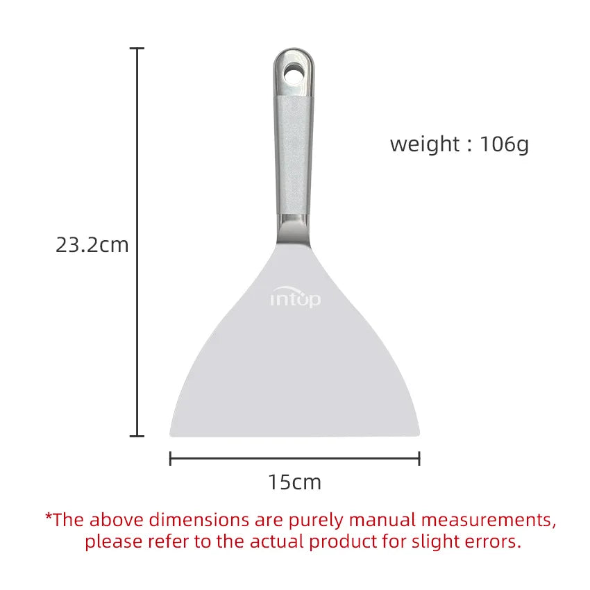 Dough Scraper Pizza Shovel Stainless Steel Cooking Spatula Dough Cutter Pancake Steak Bbq Baking
