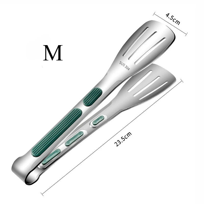 304 Stainless Steel Food Tongs-Multipurpose Grilling Barbecue Kitchen Utility Tongs for Cooking,Serving Searing Meat,Vegetables