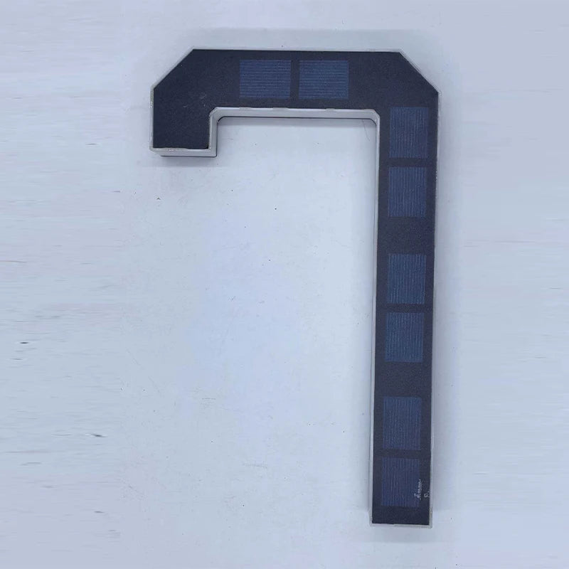 12CM Solar LED House Number Sign Auto Light Sensor Waterproof Outdoor Address Number Plate Lamp for Villa Yard Garden Home