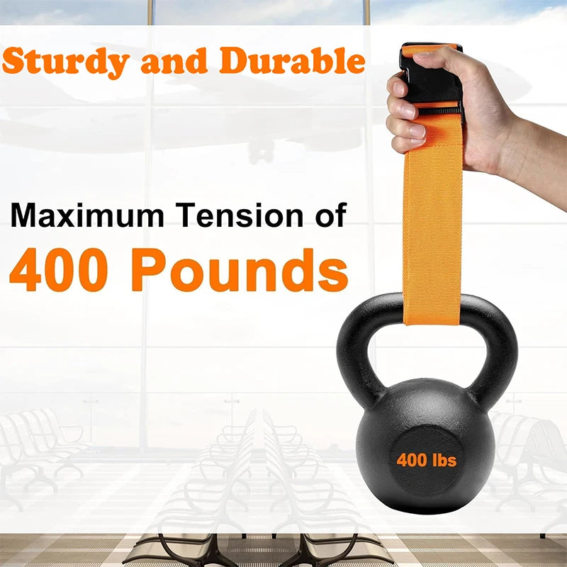 Straight Shaped Luggage Straps for Suitcase, Polyester Luggage Belt with Adjustable Release Buckle Travel Accessory