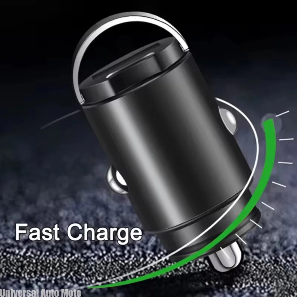 200W Mini Car Charger Fast Charging for IPhone QC3.0 Mini PD USB Type C Car Mobile Phone Charger for Xiaomi Samsung Huawei