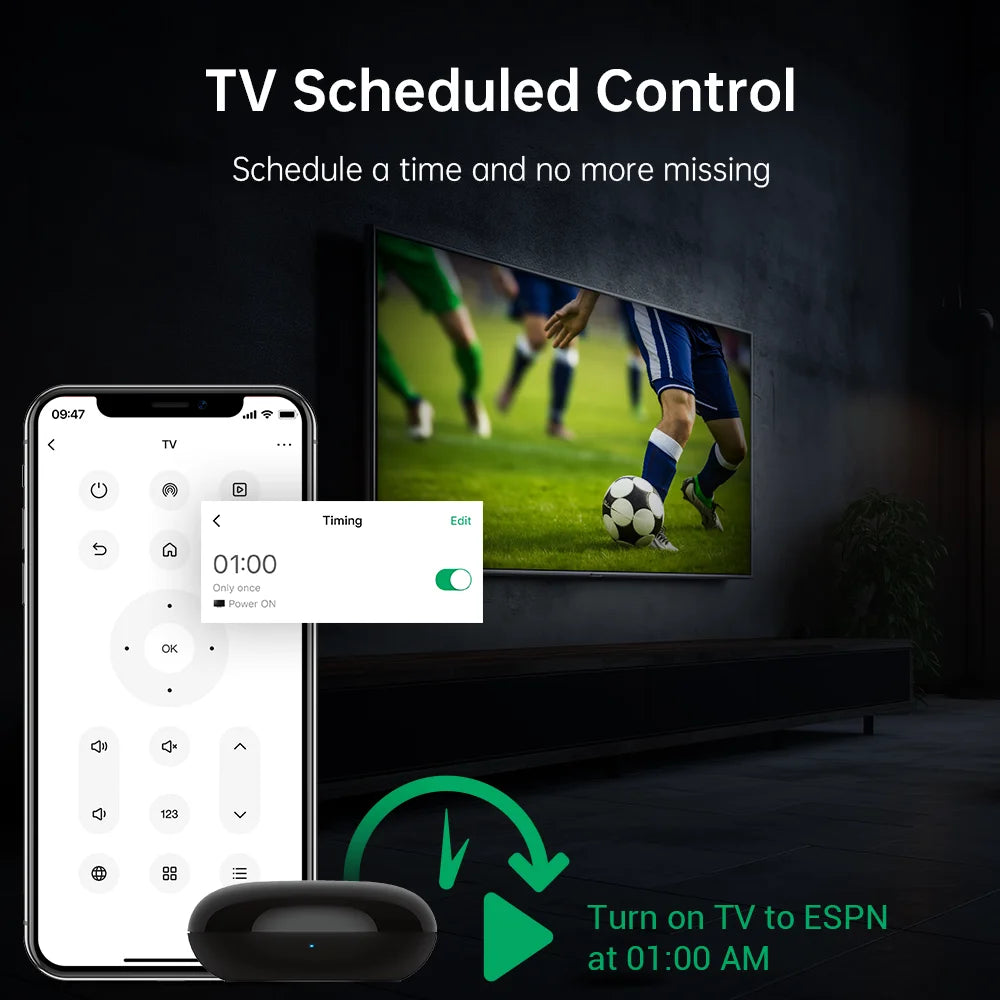 LinknLink Smart WiFi Universal Remote: IR Blaster for TV, Aircon, STB, IR2MQTT Home Assitant, Compatible with Alexa, Google Home