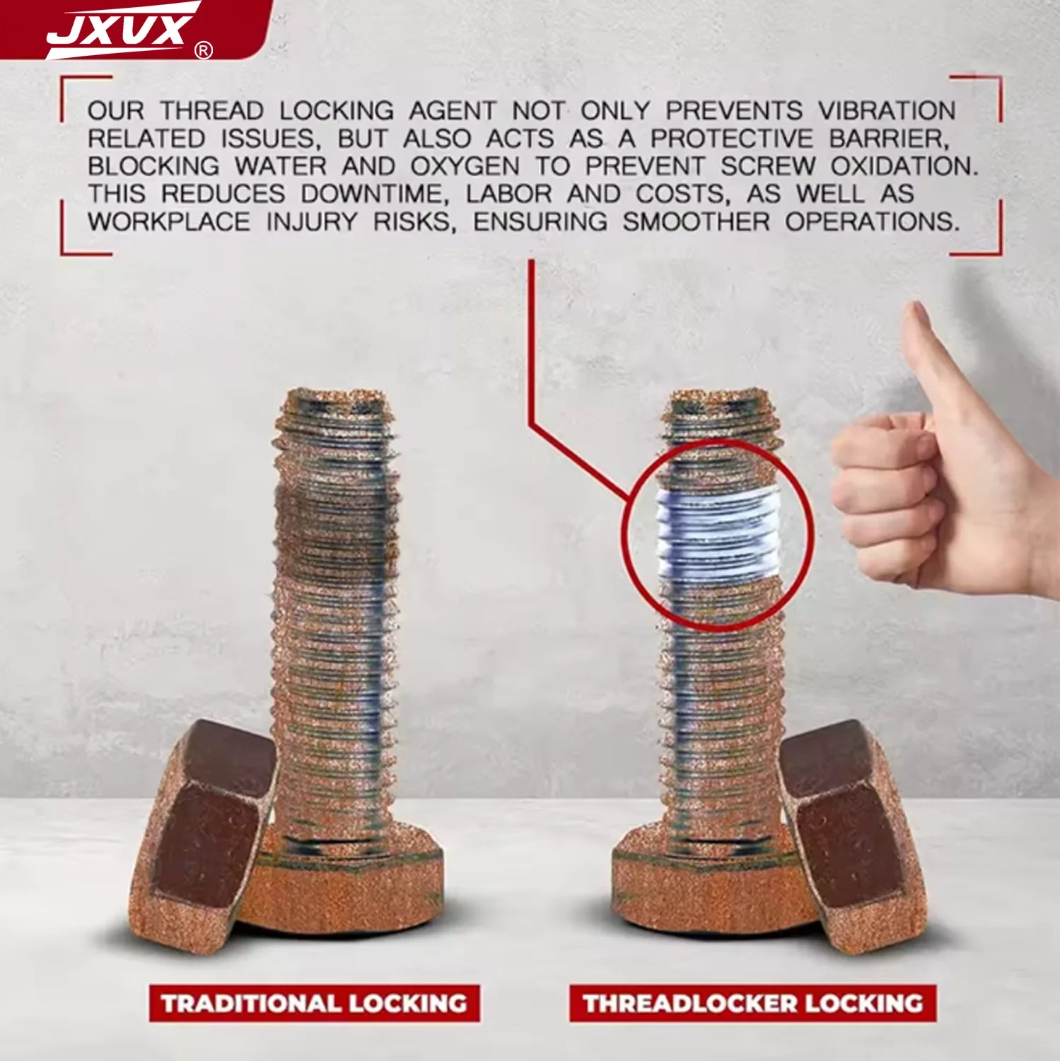 Blue Thread Locker 243 Nuts-Bolts Locker, Screw Adhesive Lock Tight Seal Fasteners Anaerobic Curing Metal Glue,Rustproof Screw A
