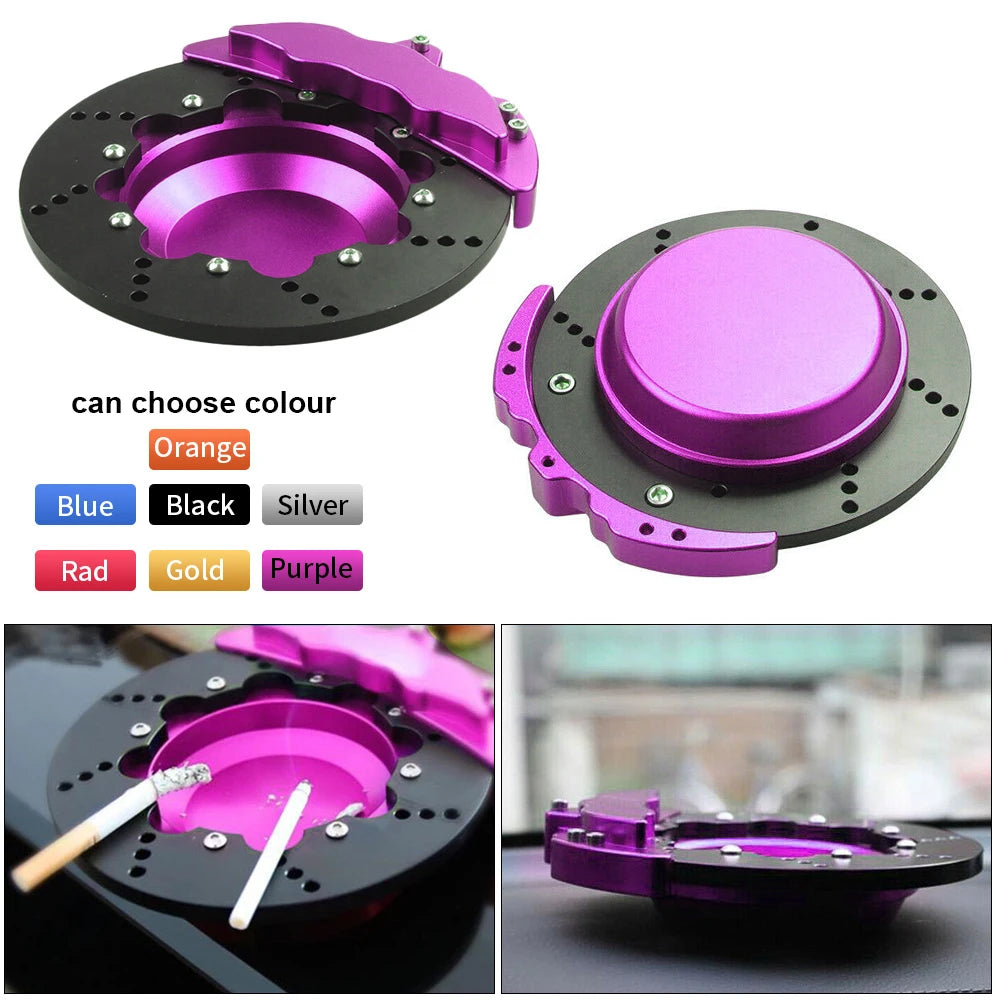 Universal Portable Car Ashtray Brake Disc Caliper Shape Rotating Racing Cigarette/ashtray