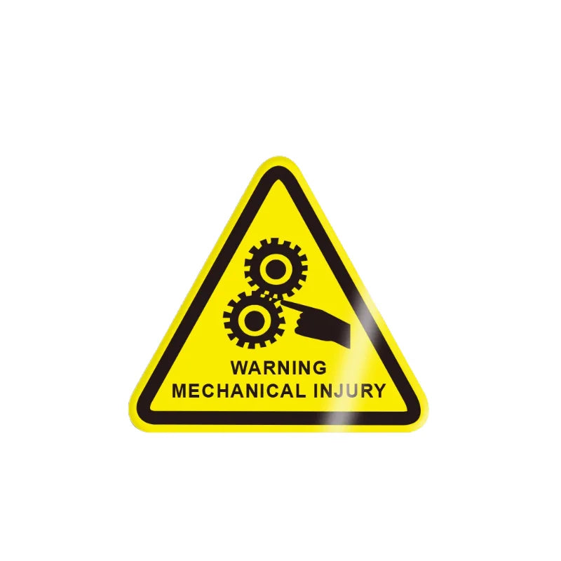 10Pcs 50X50Mm Safety Warning Signs, Workshop Production Safety Warning Signs, Hazard Warning Signs