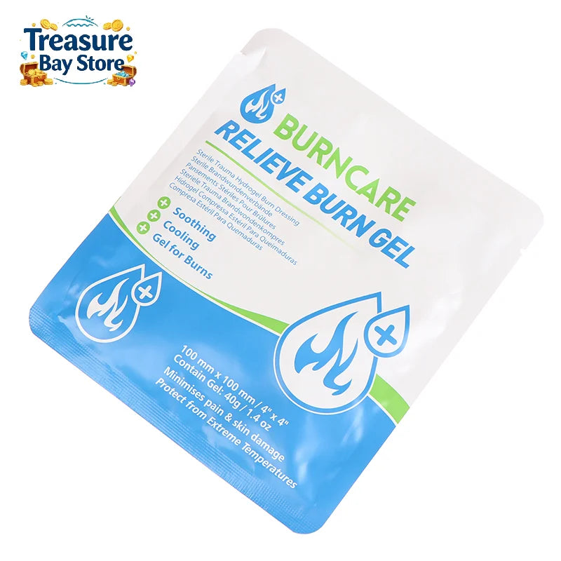 Hydrogel Burn Dressing Patch Sterile Wound Care Bandage Emergency First Aid Skin Protection