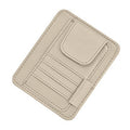Car Sun Visor Storage Organizer, Multi-Card Slot Vehicle Holder with Eyeglasses & Pen Pocket for Neat Car Interior Storage