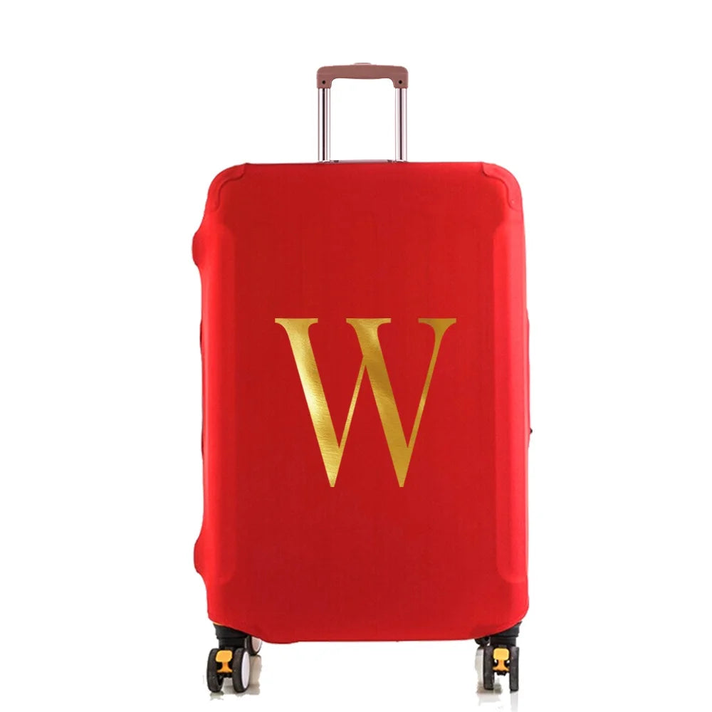 Luggage Cover Protector Elastic Fashion Suitcase Dust Cover Fit 18-28 Inch Trolley Baggage Letter Name Print Travel Accessories