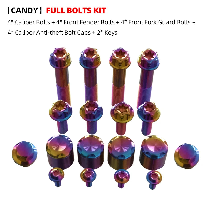 Road Faith Titanium Alloy Motorcycle Caliper Bolt Front Fender Bolts Anti-theft For HD 121CVO 121ST 24-up 117 Road/ Street Glide