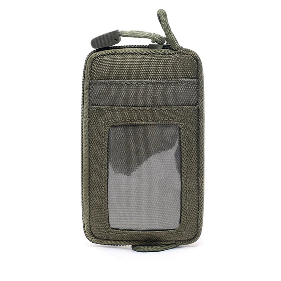 Waterproof Camping EDC Pouch Tactical Key Change Purse Wallet Travel Kit Coin Purse With Card Slots Pack Zippers Waist Bag