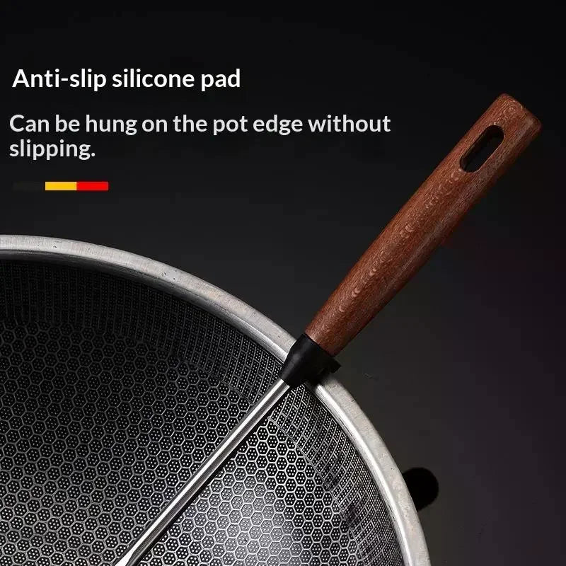 1Pcs Stainless Steel Turner With Wooden Handle Heat-Resistant Long Handle Soup Ladle Spatula Kitchen Cooking Utensils