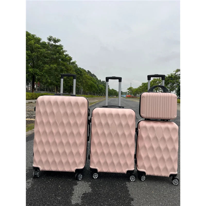 Four-Piece Set ABS Universal Wheel Luggage Travel Suitcase Carry-On Bag Set for Travel And Business Trip in 14202428 Inches