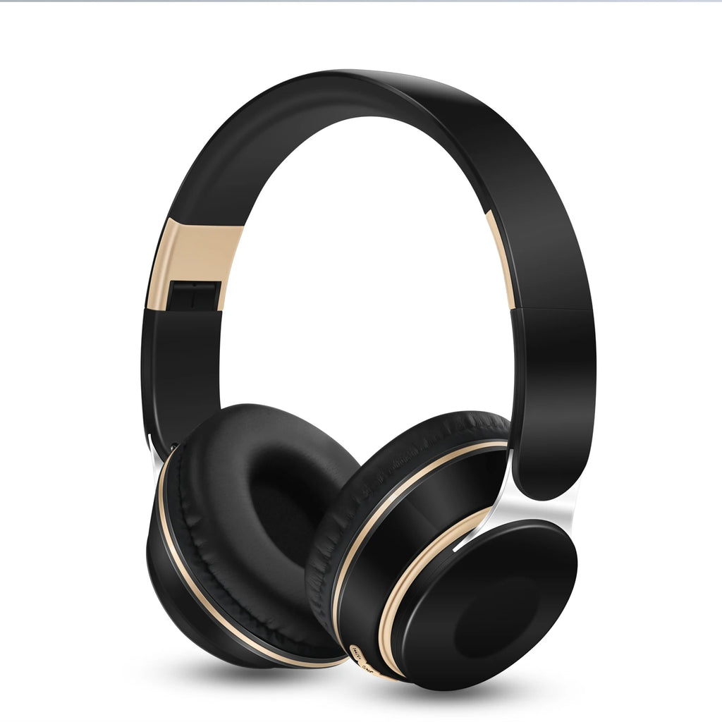 Earphones Wireless Bluetooth Headphones Stereo Headband with SD Card Slot And Mic for Android IOS Tablet - Student Gift