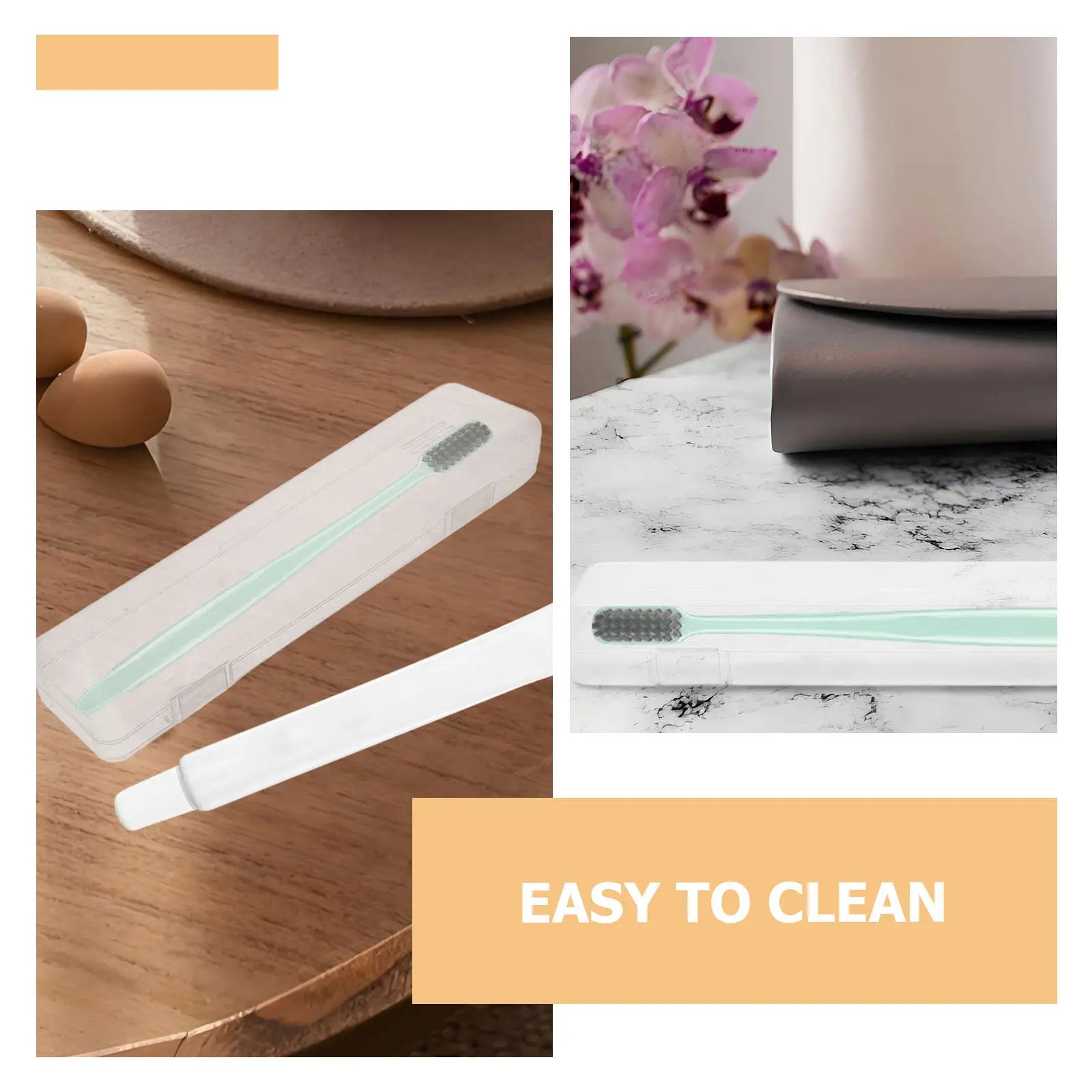 10Pcs Toothbrush Case Travel Storage Box Lightweight Portable Organizer Hanging Loop Clear Dustproof Holder Bathroom