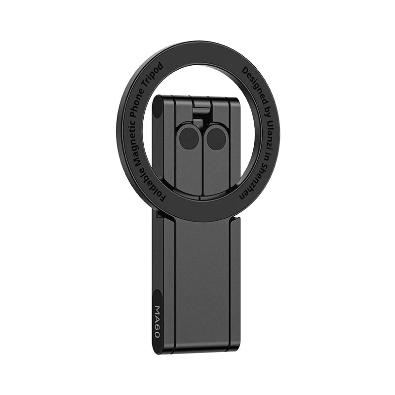 Ulanzi MA60 Foldable Magnetic Phone Tripod Handheld Selfie Phone Mount for iPhone 16 15 14 13 Android with Magnetic Ring