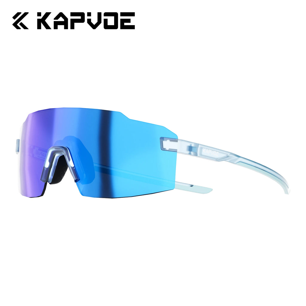 Kapvoe Light-Weight Runnning Sunglasses Cycling Glasses for Men Wide Vision Adjustable Nose Pad Women UV400 Hiking Eyewear