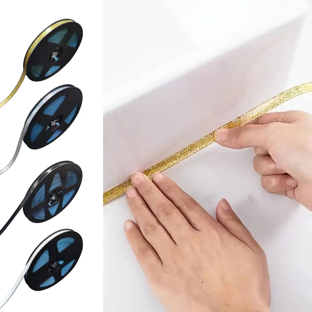 Self Adhesive Caulk Tape 6m Waterproof Sealing Strip Beautiful Stitching for Bathroom Kitchen Countertop Gap Floor Wall Repair