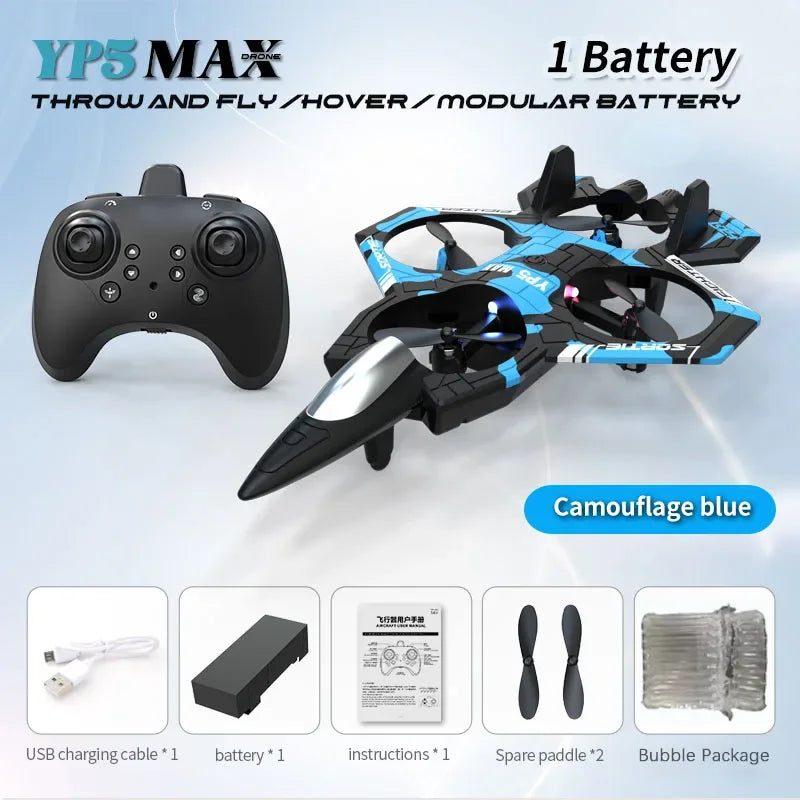 YP5MAX FPV Drone 4K HD Camera Screen Remote Control launch Hovering Circling Flight EPP Anti-Collision Easy Control Kid Toy Gift