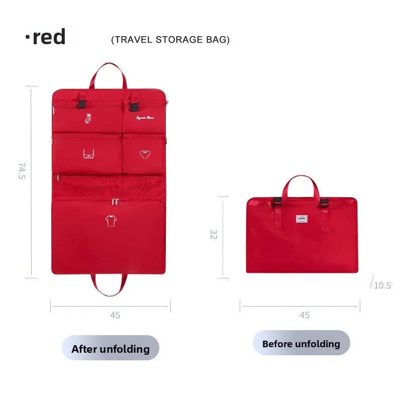Travel Organizer Bag Set,Portable Large Capacity Foldable Storage Bag for Business TripLuggage Suitcase Clothe Closet Wall Mount