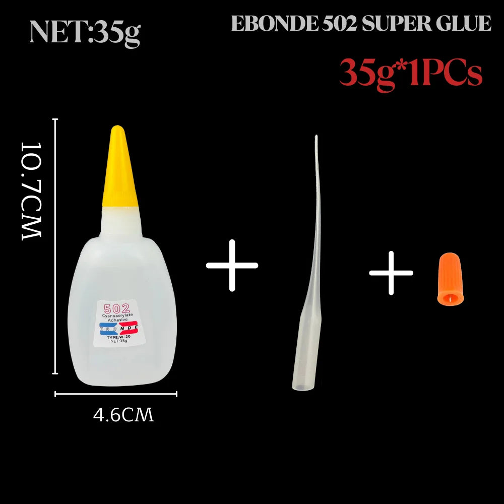 502 Super Glue Quick-drying Cyanoacrylate Instant Leather Rubber Wood Metal Strong Bond Liquid Adhesive Tool