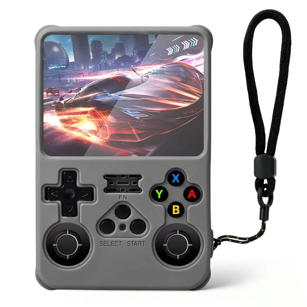Silicone Protective Case with Lanyard Dustproof Game Console Cover Anti-Scratch Shockproof Sleeve Shell for R36S Accessories